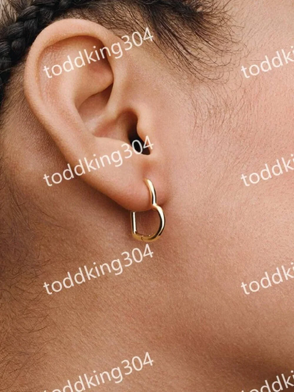 Asymmetrical Heart Hoop Earrings